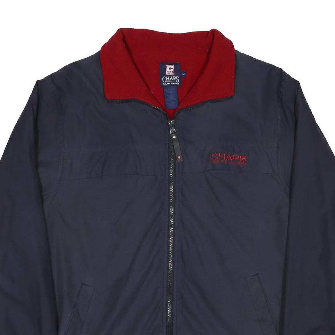 CHAPS RALPH LAUREN Mens Navy & Red Zip Jacket M Polyester Blend Casual