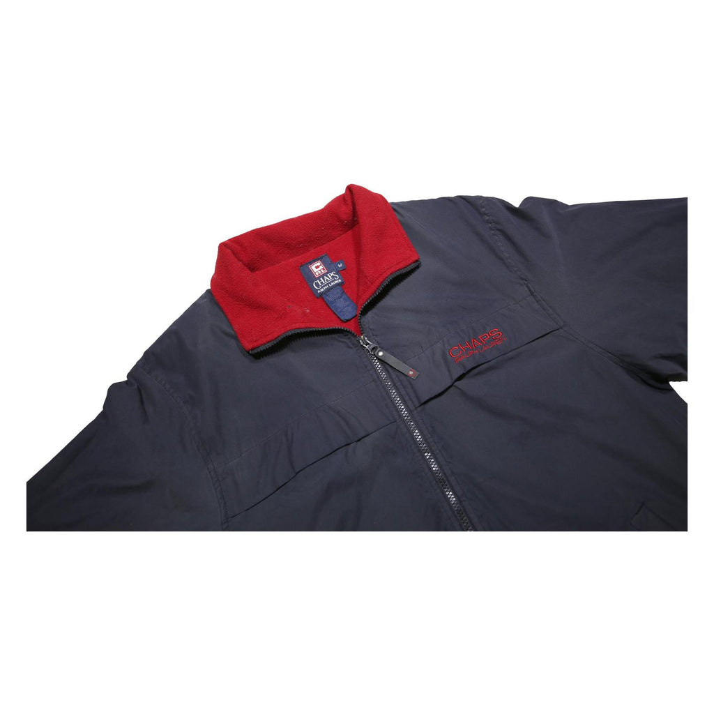 CHAPS RALPH LAUREN Mens Navy & Red Zip Jacket M Polyester Blend Casual