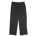 DICKIES Mens Polyester Blend Black Classic Straight Trousers W30 L30 Workwear