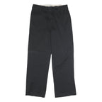 DICKIES Mens Polyester Blend Black Classic Straight Trousers W30 L30 Workwear