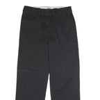DICKIES Mens Polyester Blend Black Classic Straight Trousers W30 L30 Workwear