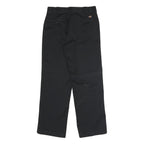 DICKIES Mens Polyester Blend Black Classic Straight Trousers W30 L30 Workwear