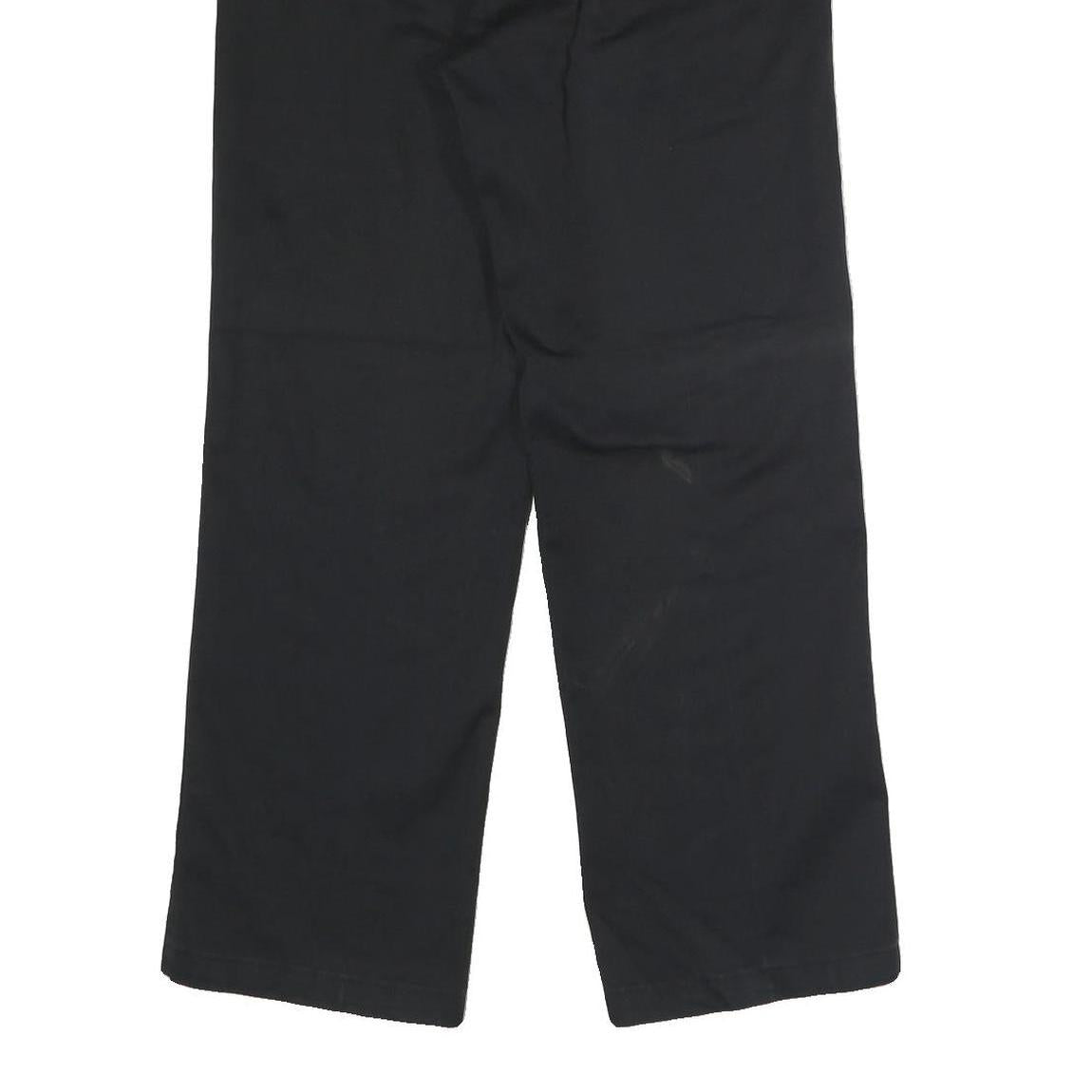 DICKIES Mens Polyester Blend Black Classic Straight Trousers W30 L30 Workwear
