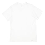 CALVIN KLEIN Mens White Modern T-Shirt M Short Sleeve Crew Neck Minimal Branding