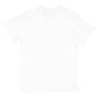 CALVIN KLEIN Mens White Modern T-Shirt M Short Sleeve Crew Neck Minimal Branding