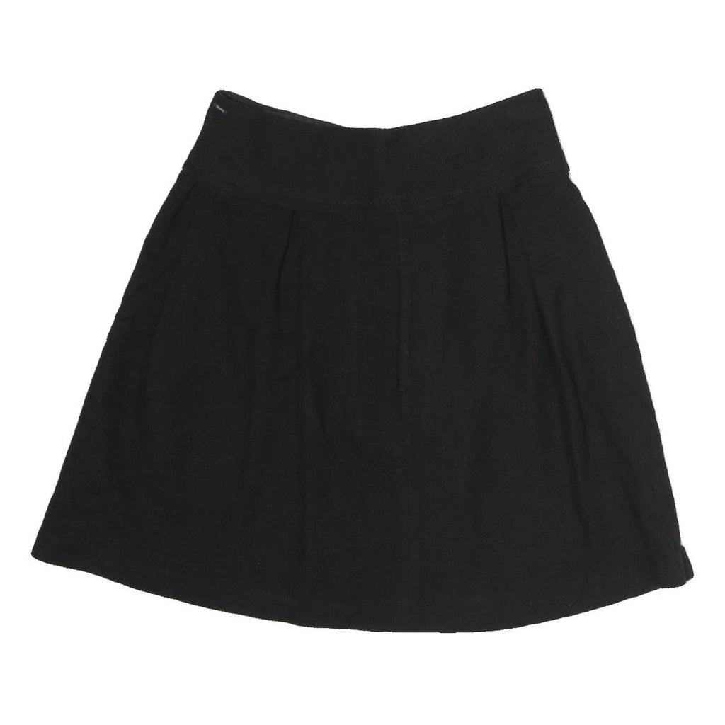 MAX MARA Womens Black Cotton Skater Short Skirt M Elegant Minimalist Casual
