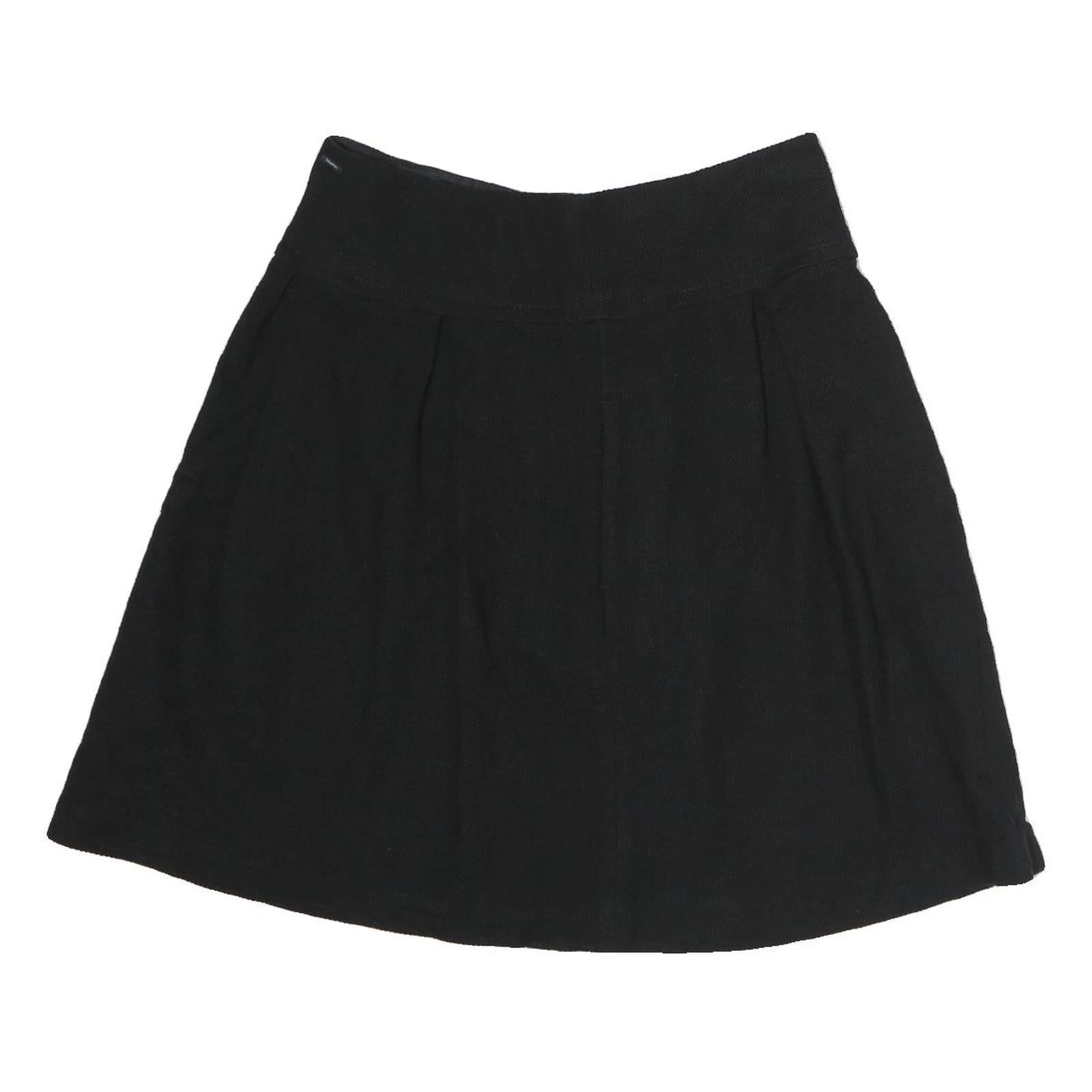 MAX MARA Womens Black Cotton Skater Short Skirt M Elegant Minimalist Casual