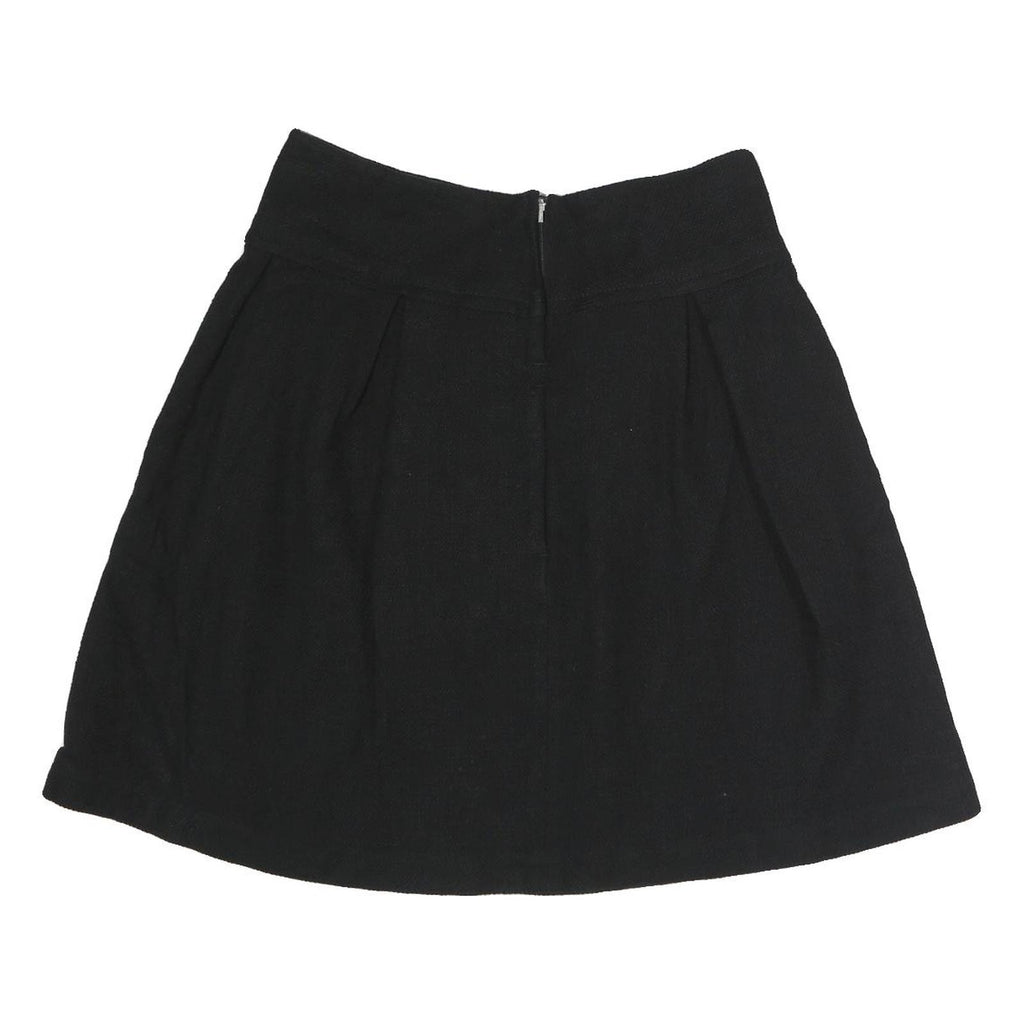 MAX MARA Womens Black Cotton Skater Short Skirt M Elegant Minimalist Casual