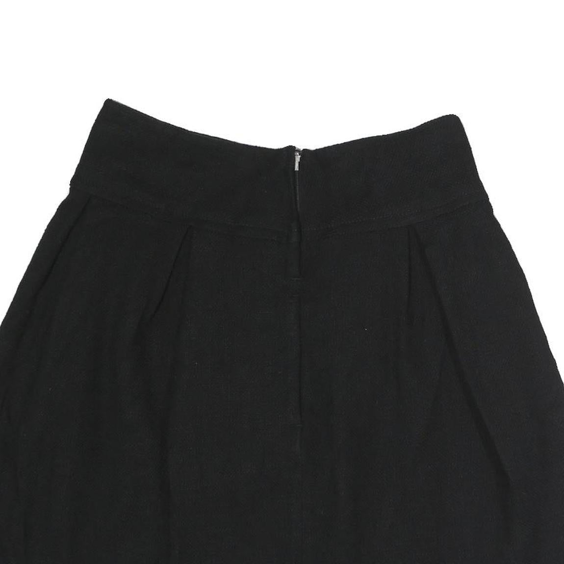 MAX MARA Womens Black Cotton Skater Short Skirt M Elegant Minimalist Casual