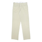 DICKIES Womens Slim Beige Cotton Blend Slim Straight Trousers W30 L34 Workwear