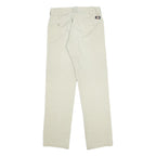 DICKIES Womens Slim Beige Cotton Blend Slim Straight Trousers W30 L34 Workwear