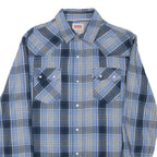 LEVI'S Mens Shirt Blue Check Long Sleeve M