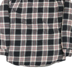 WRANGLER Mens Black & Grey Check Shirt L Classic Cotton Blend Long Sleeve Button