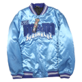 TORCHWORLD Mens Blue Satin Button Jacket L Embroidered M&M Sprinklez