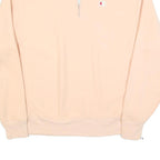 CHAMPION REVERSE WEAVE Mens Beige 1/4 Zip Sweatshirt L Pullover Cotton Casual