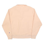 CHAMPION REVERSE WEAVE Mens Beige 1/4 Zip Sweatshirt L Pullover Cotton Casual