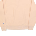 CHAMPION REVERSE WEAVE Mens Beige 1/4 Zip Sweatshirt L Pullover Cotton Casual