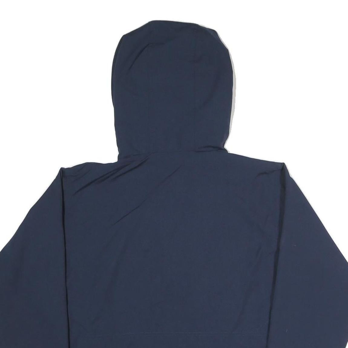 REEBOK Womens Navy Blue Jacket UK 12 Polyester Blend Zip Hooded Plain