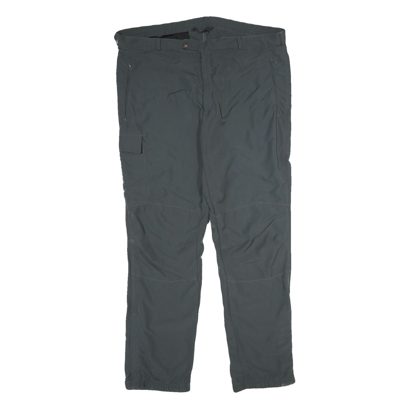 SALEWA Mens Nylon Dark Grey Regular Fit Cargo Trousers W44 L36 Outdoor Zip