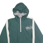 HOLLOWAY Mens Green & Cream Women's Tackle Football Hooded Windbreaker Jacket M