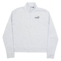 PUMA Womens Sweatshirt Grey 1/4 Zip M