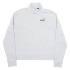 PUMA Womens Sweatshirt Grey 1/4 Zip M