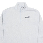 PUMA Womens Sweatshirt Grey 1/4 Zip M