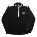 NIKE Mens Black & White Patterned Pullover Jumper 2XL Polyester Sportswear