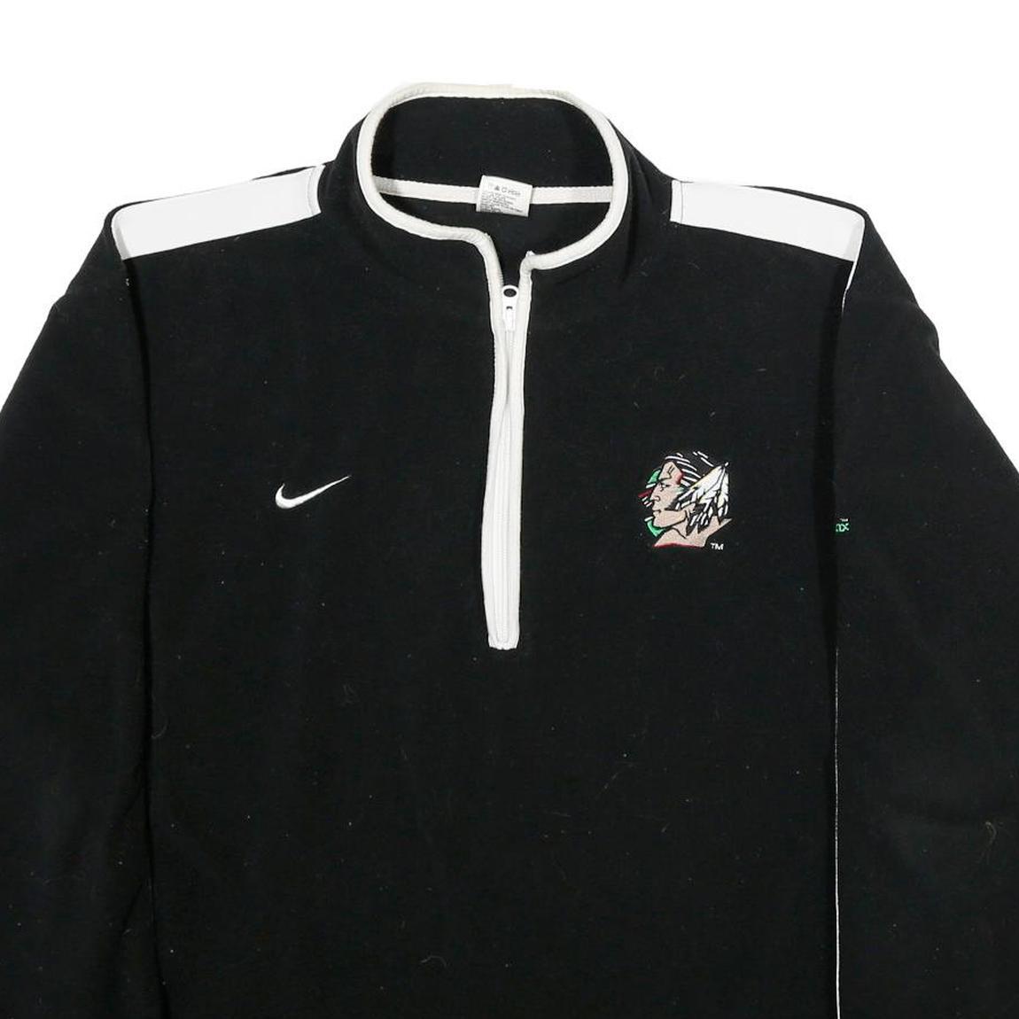 NIKE Mens Black & White Patterned Pullover Jumper 2XL Polyester Sportswear