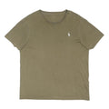 POLO RALPH LAUREN Mens Green Cotton Blend T-Shirt L Short Sleeve Crew Neck Logo