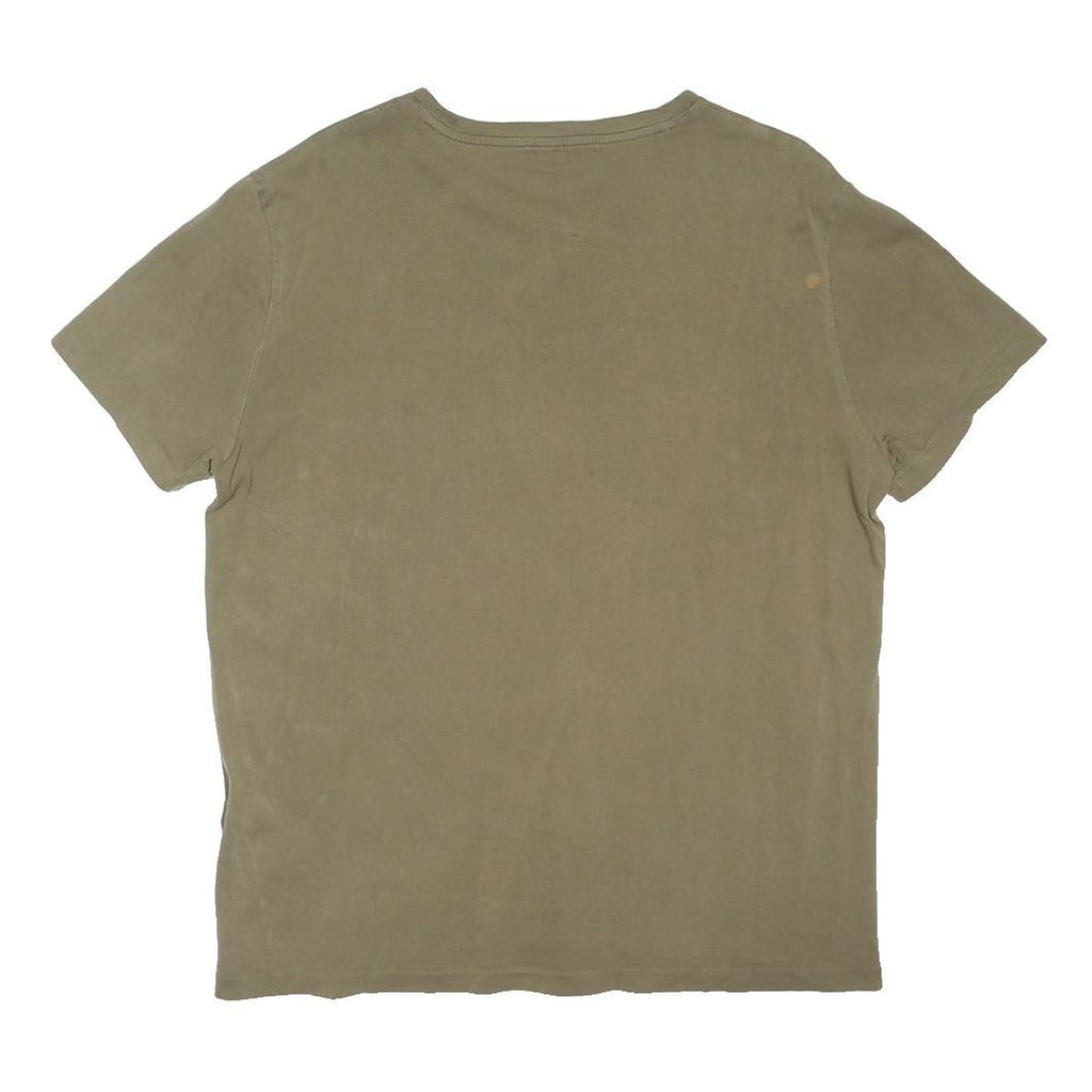 POLO RALPH LAUREN Mens Green Cotton Blend T-Shirt L Short Sleeve Crew Neck Logo