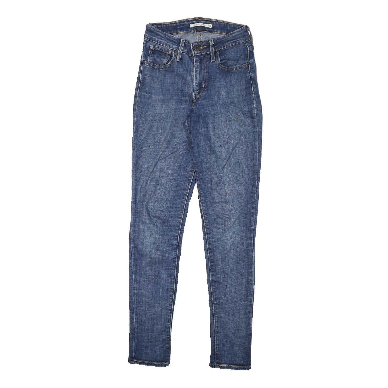 LEVI'S Womens Slim Blue Denim Light Wash Jeans W23 L28 Stretch Cotton Blend