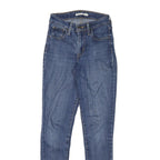 LEVI'S Womens Slim Blue Denim Light Wash Jeans W23 L28 Stretch Cotton Blend