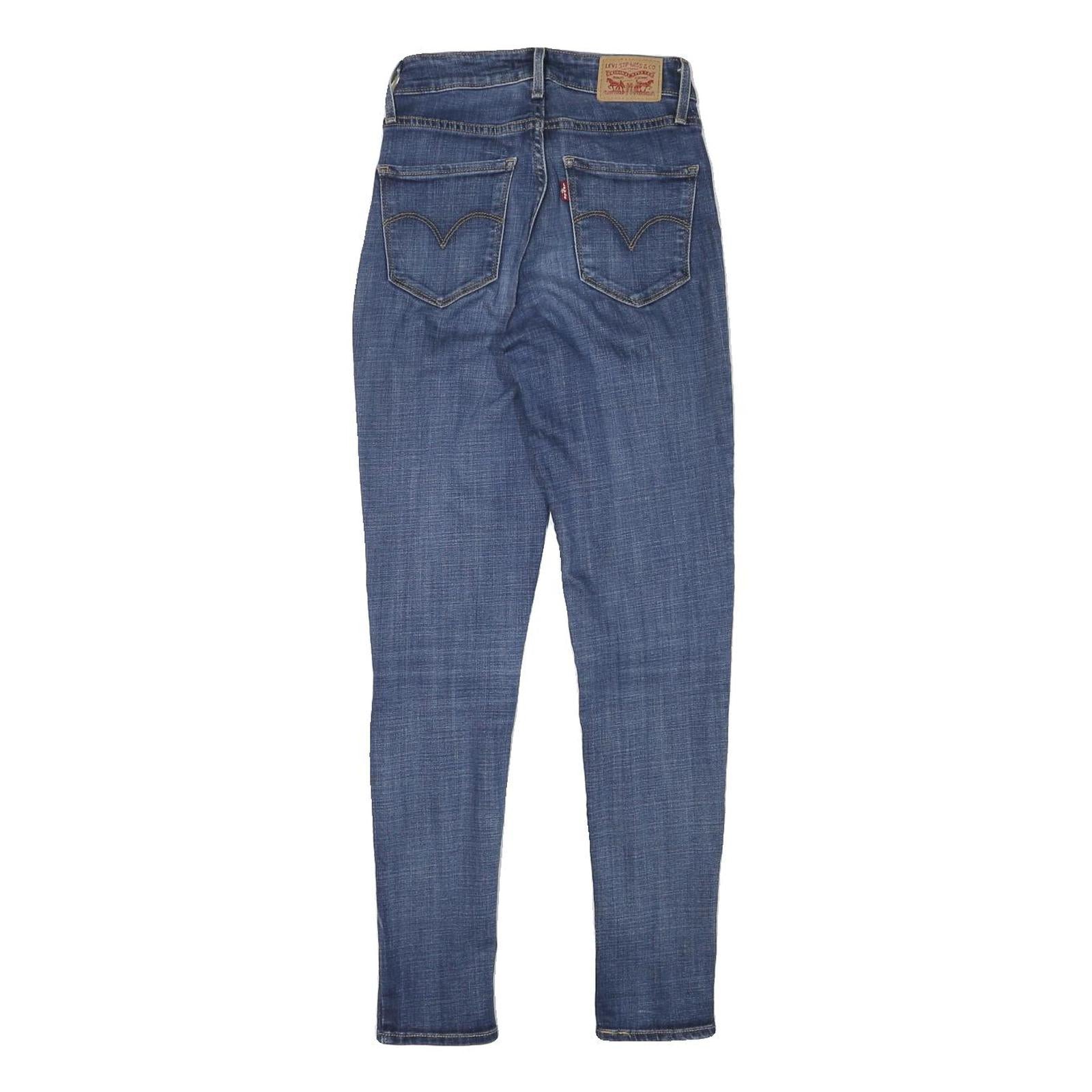 LEVI'S Womens Slim Blue Denim Light Wash Jeans W23 L28 Stretch Cotton Blend