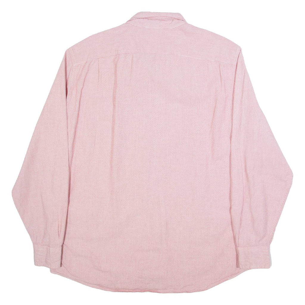 NAUTICA Mens Shirt Pink Striped Long Sleeve L