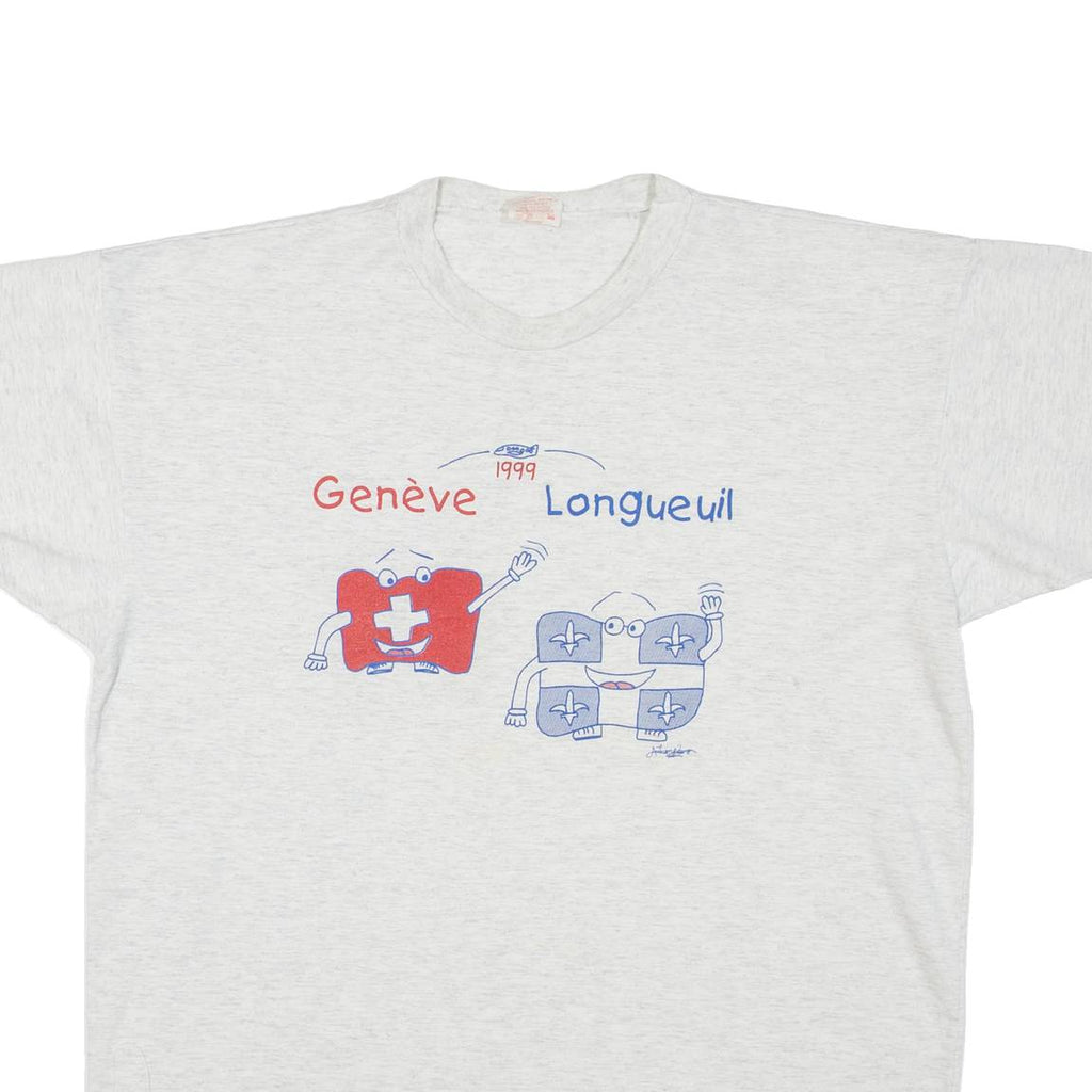 Geneve Longueuil Mens T-Shirt Grey L