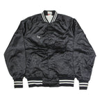 SPORTSMASTER Mens Varsity Jacket Black Nylon USA L