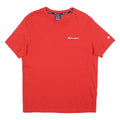 CHAMPION Mens Red Plain T-Shirt M Short Sleeve Crew Neck Cotton Blend