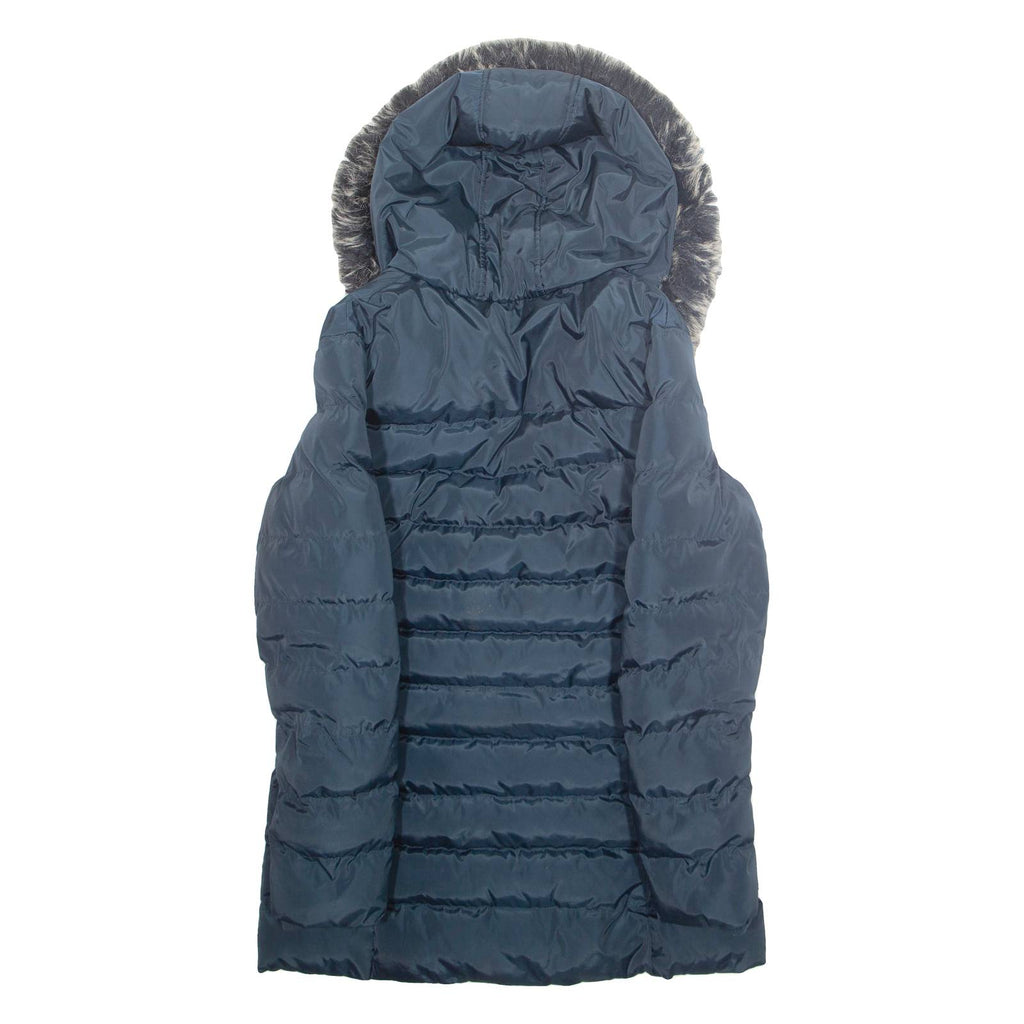 KANGOL Womens Parka Coat Blue Hooded S