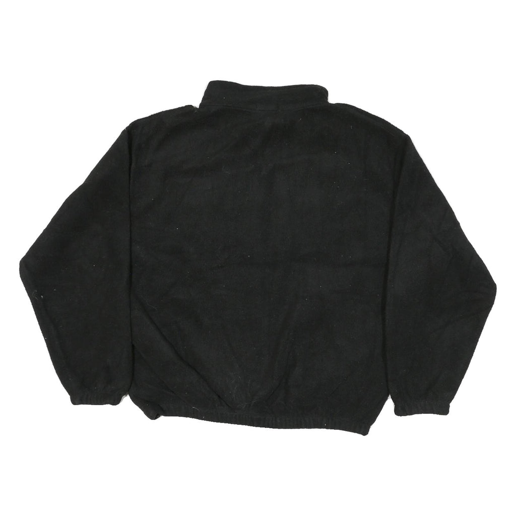 ENGLISH BAY Mens Black Plain Pullover Jumper Crew Neck Polyester Blend L Casual