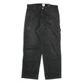 H & M Mens Cotton Blend Black Relaxed Straight Trousers W32 L27 Workwear Zip