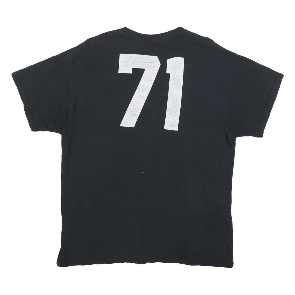 2PAC Mens Black Tupac Graphic T-Shirt L Short Sleeve Crew Neck Music Rap