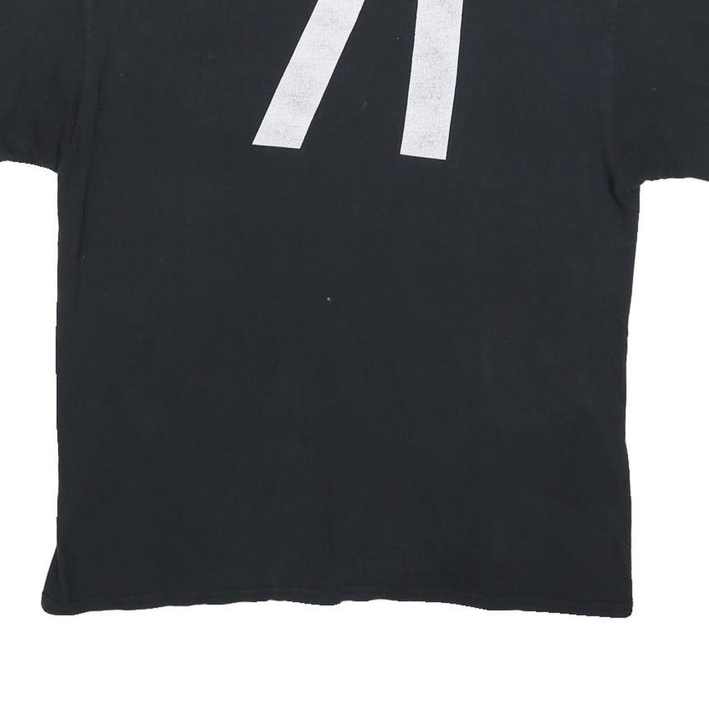 2PAC Mens Black Tupac Graphic T-Shirt L Short Sleeve Crew Neck Music Rap