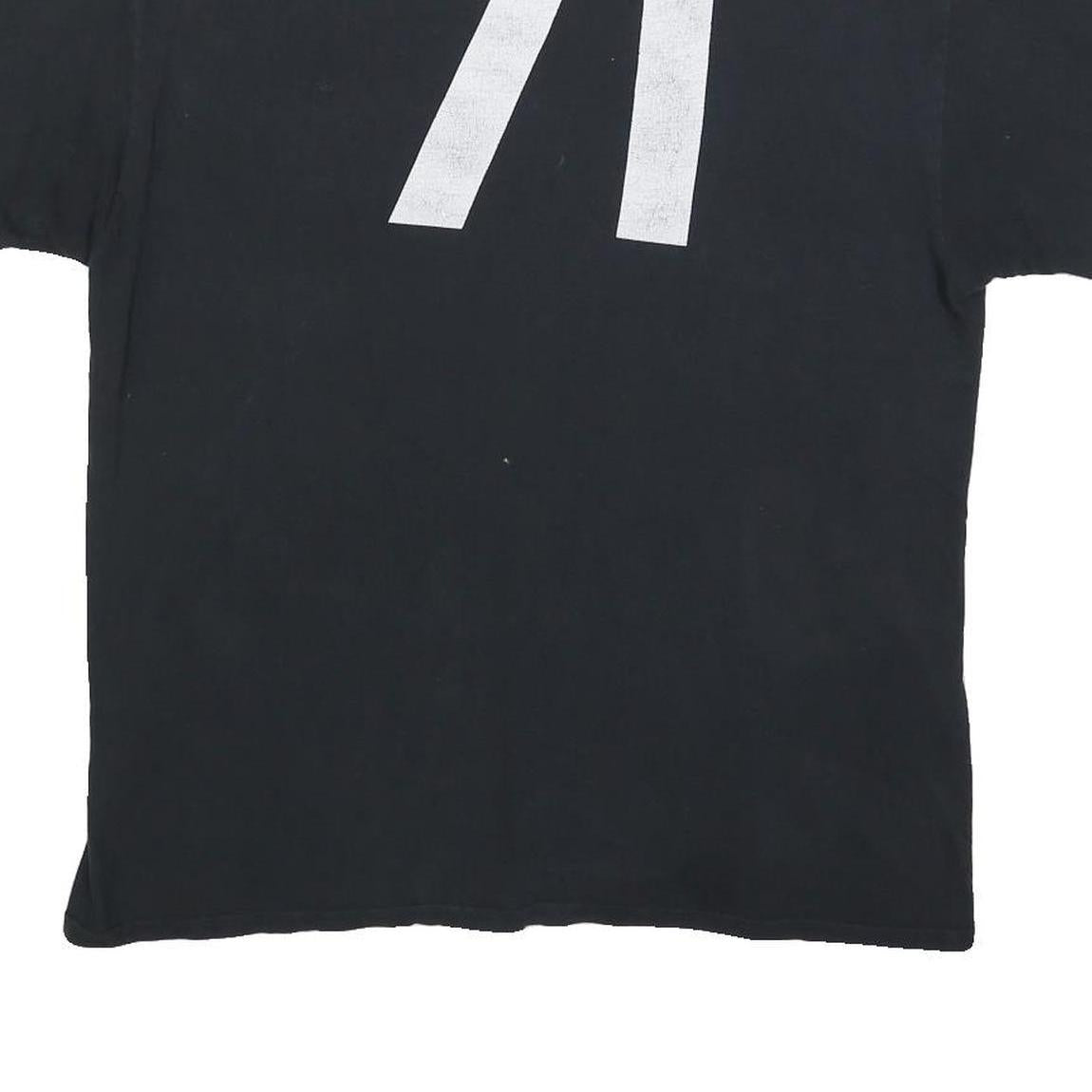 2PAC Mens Black Tupac Graphic T-Shirt L Short Sleeve Crew Neck Music Rap