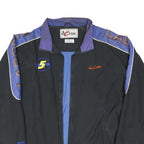 CHASE AUTHENTICS Mens Black & Blue Labonte Racing Jacket 2XL Polyester Blend