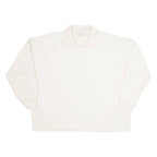 ADIDAS Womens Sweatshirt Beige 1/4 Zip UK 16