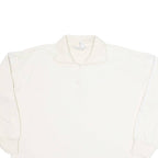 ADIDAS Womens Sweatshirt Beige 1/4 Zip UK 16
