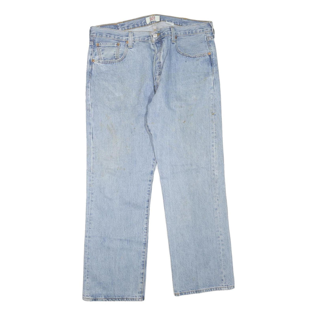 LEVI'S 501 Mens Jeans Blue Regular Straight Denim Light W38 L30 Classic Fit