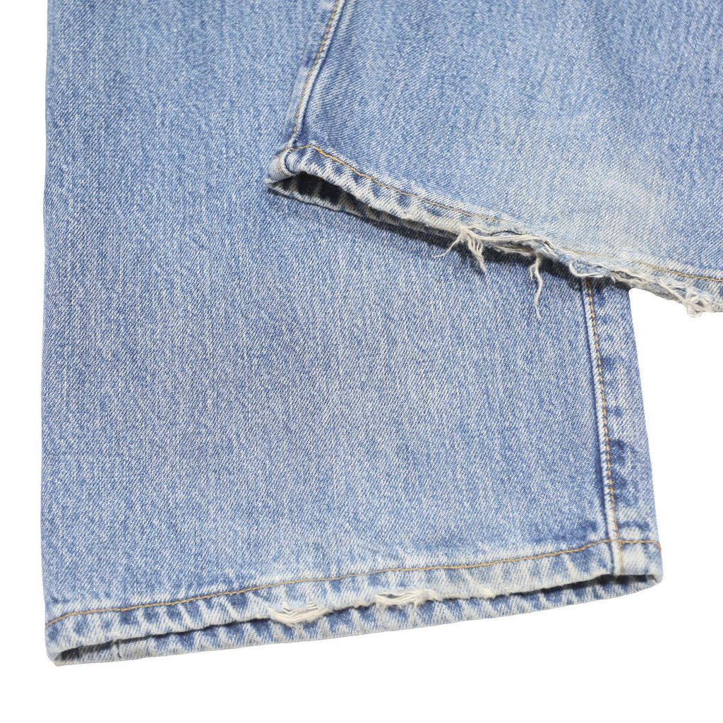 LEVI'S 501 Mens Blue Regular Straight Denim Rinse W40 L32 Cotton Classic Fit