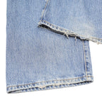 LEVI'S 501 Mens Blue Regular Straight Denim Rinse W40 L32 Cotton Classic Fit
